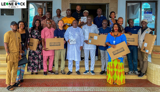Leone Rock Metal Group Donates Six Laptops and Three Drones to Office of National Security