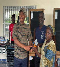 NPRA Boss Baluwa Presents President Bio’s Musical Gift to Yea Saffie 